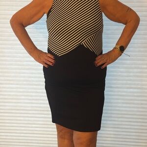 Forever 21 Black and White Striped Mini Dress